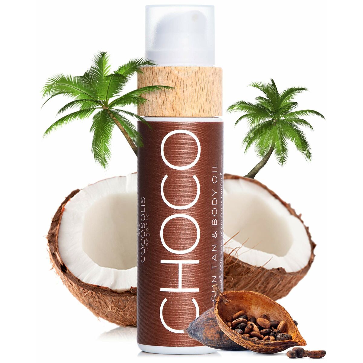 Cocosolis Choco Tanning Oil – Deep, Natural Chocolate Glow